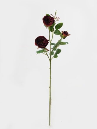 Artificial Flower 15*15*64cm Rose *3 single stem GS-55124004-W1 Single Flowers 3,000+ sqm showroom with thousands of artificial flowers, plants & trees ready for global sourcing.