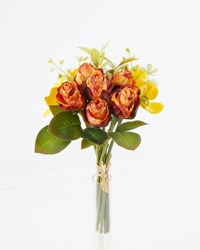 Artificial Flower 15*15*31cm Rose *6 bouquet GS-128J24007 2024Jun YeahFlower is one of Chinese leading OEM manufacturers and exporters , supplying the silk flowers, wholesale artificial trees