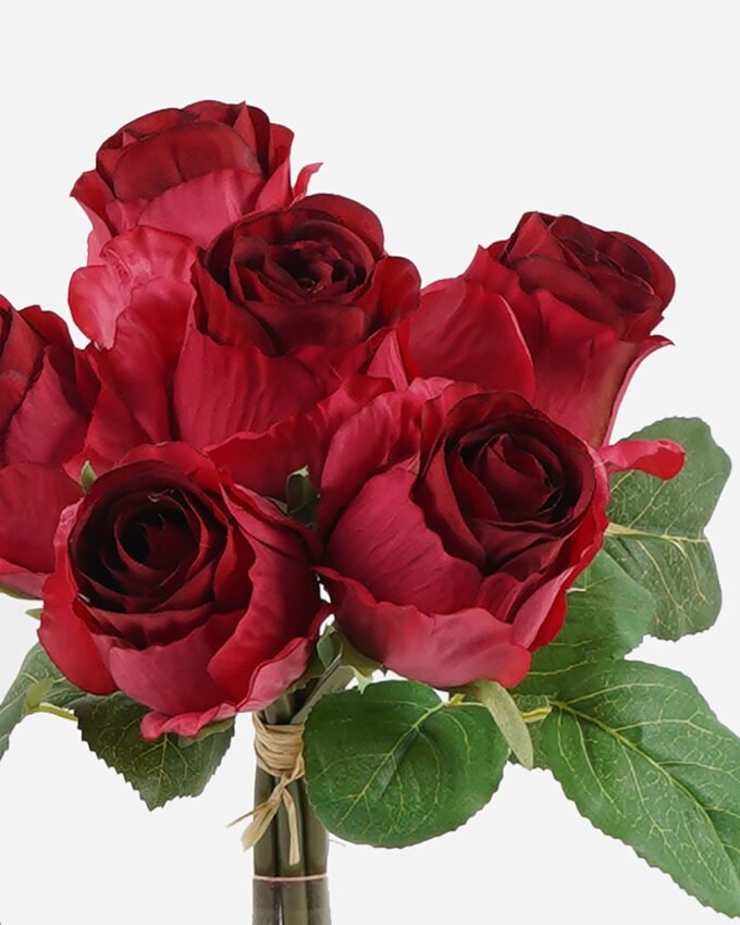 Artificial Flower 23*23*24cm Rose *6 bundle GS-55124007-R1 Bouquet 3,000+ sqm showroom with thousands of artificial flowers, plants & trees ready for global sourcing.