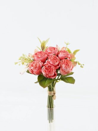 Artificial Flower 18*18*31cm Rose *7 bouquet GS-128J24006 Bouquet 3,000+ sqm showroom with thousands of artificial flowers, plants & trees ready for global sourcing.
