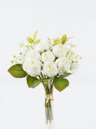 Artificial Flower 18*18*31cm Rose *7 bouquet GS-128J24006-P1 Bouquet 3,000+ sqm showroom with thousands of artificial flowers, plants & trees ready for global sourcing.