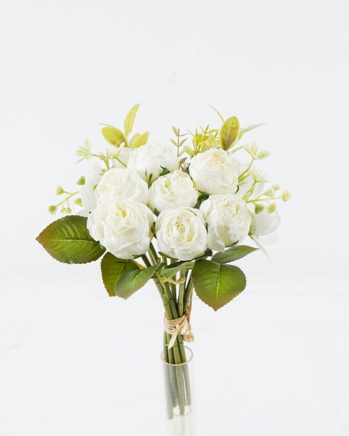 Artificial Flower 18*18*31cm Rose *7 bouquet GS-128J24006-W1 2024Jun YeahFlower is one of Chinese leading OEM manufacturers and exporters , supplying the silk flowers, wholesale artificial trees