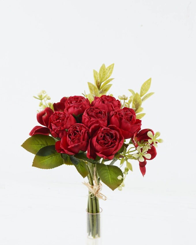 Artificial Flower 18*18*31cm Rose *7 bouquet GS-128J24006 Bouquet 3,000+ sqm showroom with thousands of artificial flowers, plants & trees ready for global sourcing.