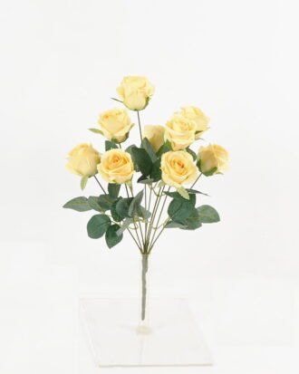 Artificial Flower 23*23*46cm Rose *9 bush GS-55124011-Y1 2024Jun YeahFlower is one of Chinese leading OEM manufacturers and exporters , supplying the silk flowers, wholesale artificial trees