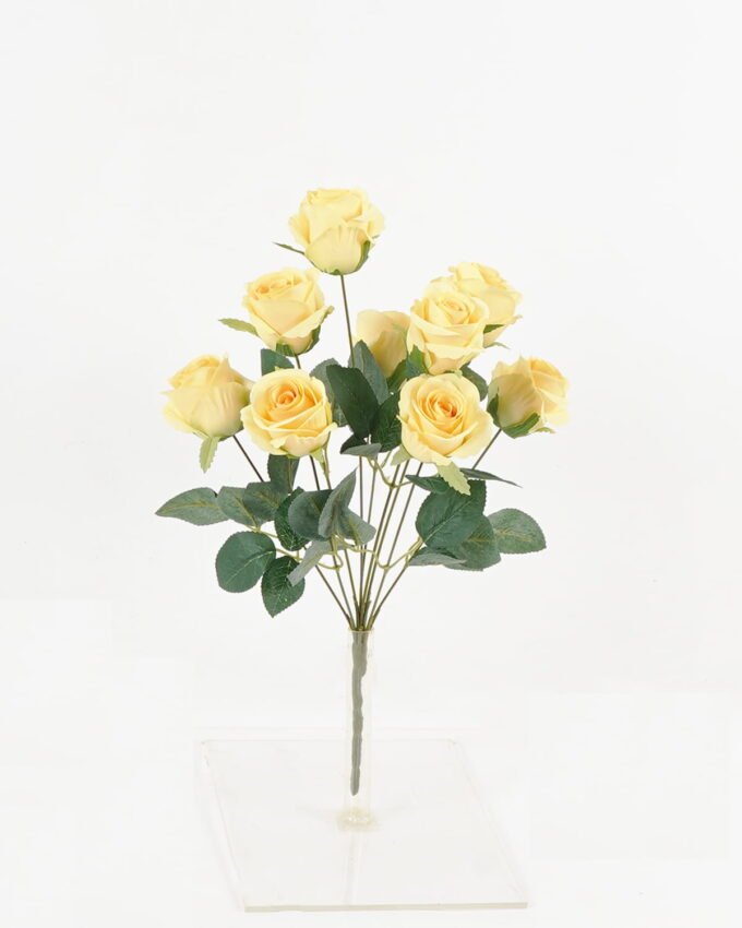 Artificial Flower 23*23*46cm Rose *9 bush GS-55124011-Y1 2024Jun YeahFlower is one of Chinese leading OEM manufacturers and exporters , supplying the silk flowers, wholesale artificial trees