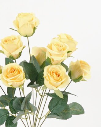 Artificial Flower 23*23*46cm Rose *9 bush GS-55124011-Y1 2024Jun YeahFlower is one of Chinese leading OEM manufacturers and exporters , supplying the silk flowers, wholesale artificial trees