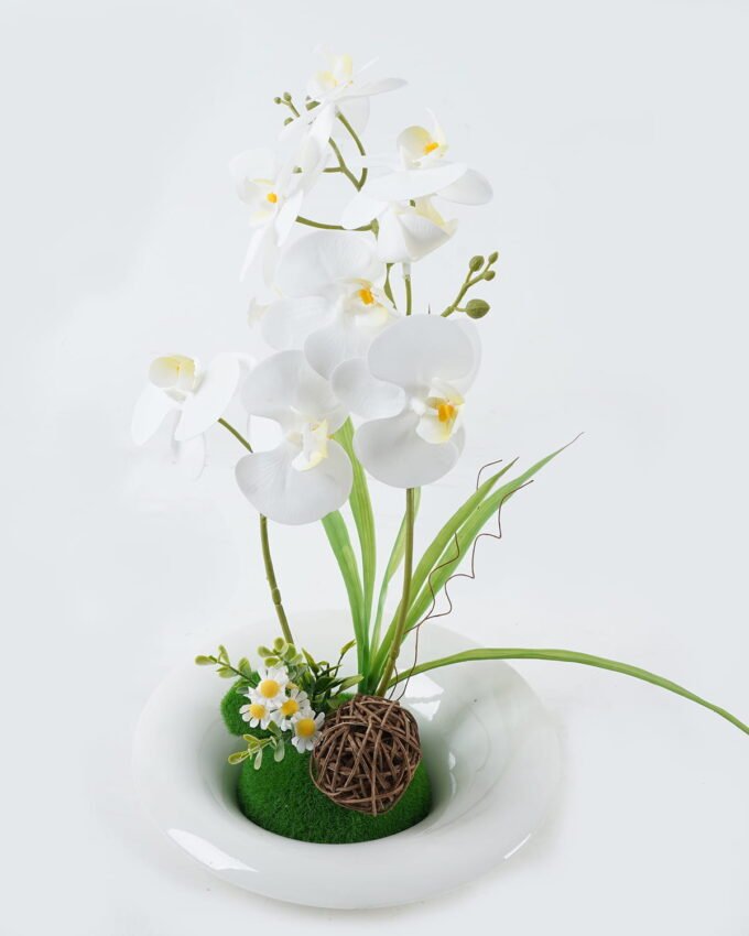 Artificial Flower 36*34.5*48cm phalaenopsis in ceramic pot GS-41324042-W1 2024Jul YeahFlower is one of Chinese leading OEM manufacturers and exporters , supplying the silk flowers, wholesale artificial trees