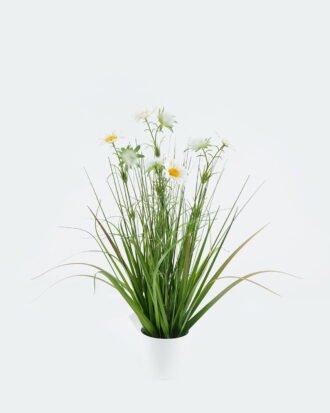 Artificial Grass 16*16*51cm Daisy *5 in pp pot GS-29424037 2024Jun YeahFlower is one of Chinese leading OEM manufacturers and exporters , supplying the silk flowers, wholesale artificial trees