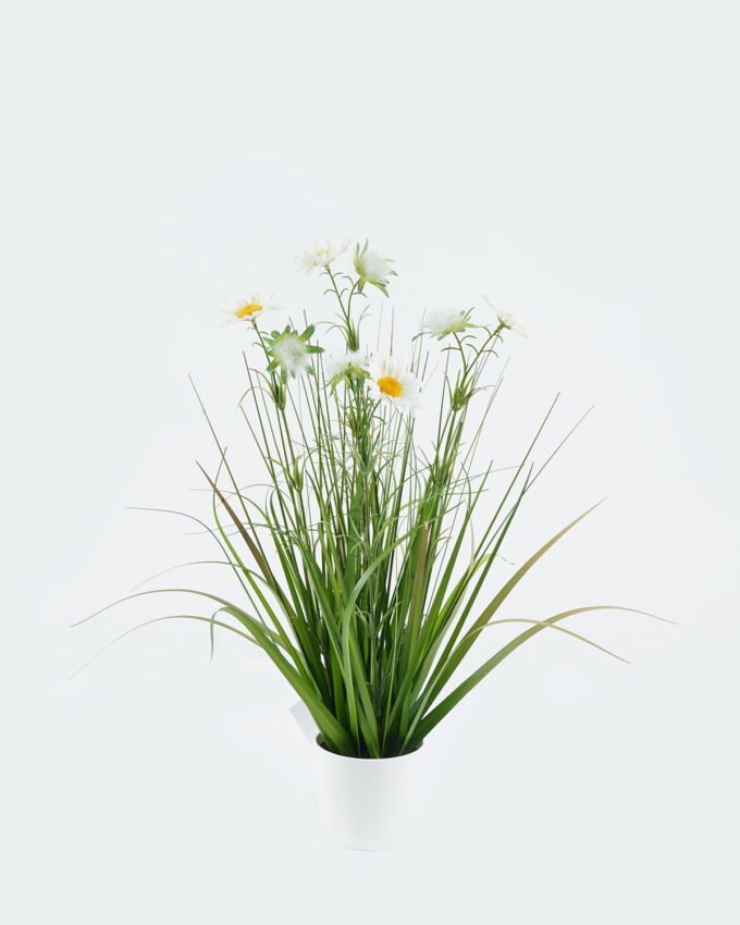 Artificial Grass 16*16*51cm Daisy *5 in pp pot GS-29424037 2024Jun YeahFlower is one of Chinese leading OEM manufacturers and exporters , supplying the silk flowers, wholesale artificial trees