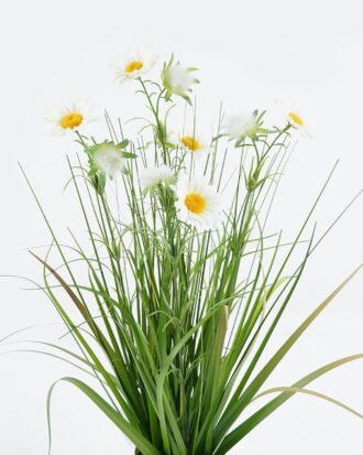 Artificial Grass 16*16*51cm Daisy *5 in pp pot GS-29424037 2024Jun YeahFlower is one of Chinese leading OEM manufacturers and exporters , supplying the silk flowers, wholesale artificial trees