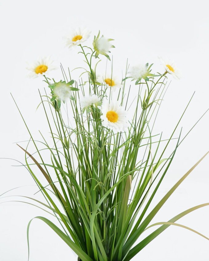 Artificial Grass 16*16*51cm Daisy *5 in pp pot GS-29424037 2024Jun YeahFlower is one of Chinese leading OEM manufacturers and exporters , supplying the silk flowers, wholesale artificial trees