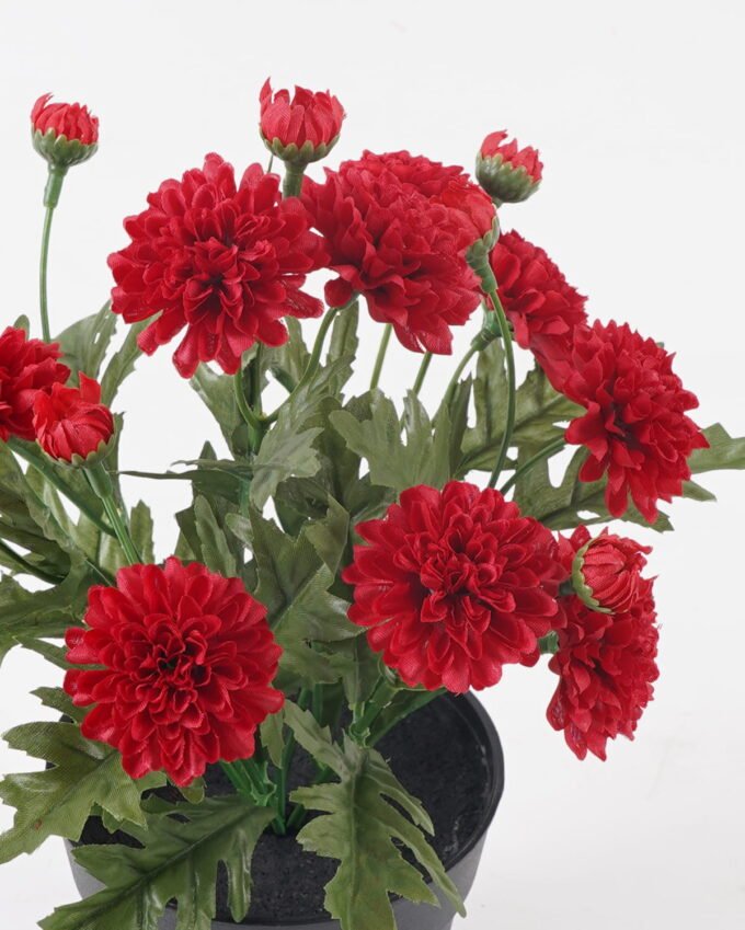 Artificial Flower 20*20*27cm Chrysanthemum in pp pot GS-03320076-R2 2024Aug YeahFlower is one of Chinese leading OEM manufacturers and exporters , supplying the silk flowers, wholesale artificial trees