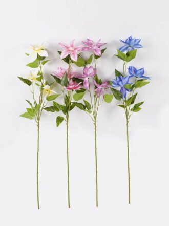Artificial Flower 23*23*82cm Clematis florida *3 single stem GS-64924015CT-W1 Single Flowers 3,000+ sqm showroom with thousands of artificial flowers, plants & trees ready for global sourcing.