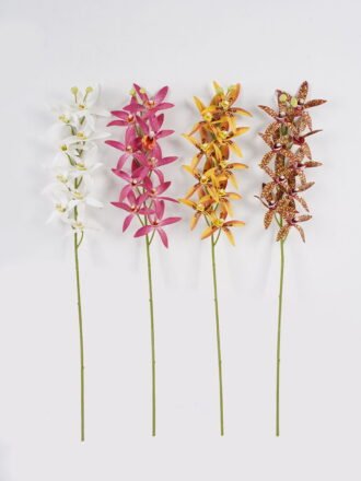 Artificial Flower 11*11*75cm Cymbidium faberi *9 single stem GS-64924017CT-Z1 Single Flowers 3,000+ sqm showroom with thousands of artificial flowers, plants & trees ready for global sourcing.