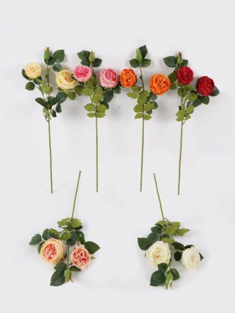 Artificial Flower 28*28*62cm Rose *2 Single stem GS-44324003-W1 Single Flowers 3,000+ sqm showroom with thousands of artificial flowers, plants & trees ready for global sourcing.