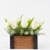 Artificial Flower 26*17*24cm Tulip in wooden pot GS-03324014-W1 2024Aug YeahFlower is one of Chinese leading OEM manufacturers and exporters , supplying the silk flowers, wholesale artificial trees