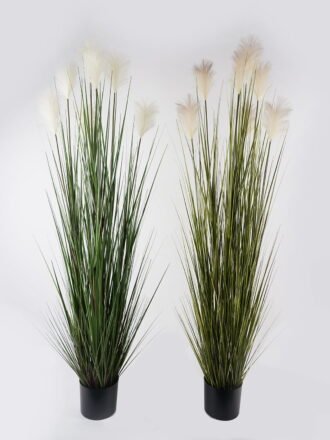 Artificial Grass 40*40*70cm  Convexutricle sedge herb *4 in pp pot GS-61924036-PET Grass&PLANT 3,000+ sqm showroom with thousands of artificial flowers, plants & trees ready for global sourcing.
