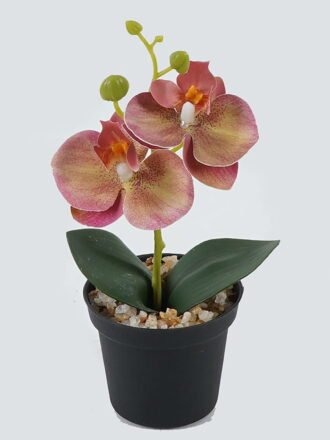 Artificial Table Plants 10*10*20cm Phalaenopsis in pp pot GS-41324002JJA-W1 Potted Flowers&Plants 3,000+ sqm showroom with thousands of artificial flowers, plants & trees ready for global sourcing.
