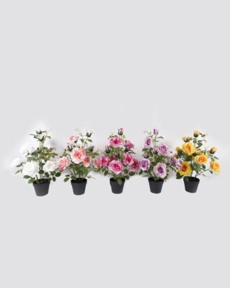 Artificial Table Plants 40*40*70cm Rose *12 in PP pot GS-15424013CT 2024Jul YeahFlower is one of Chinese leading OEM manufacturers and exporters , supplying the silk flowers, wholesale artificial trees