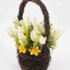 Artificial Table Plants 24*16*29cm Tulipa gesneriana *15 Narcissus *6 in basket GS-41324052KIK 2024Aug YeahFlower is one of Chinese leading OEM manufacturers and exporters , supplying the silk flowers, wholesale artificial trees