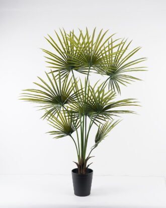 Artificial Tree 115*115*160cm Kwai Palm in PP pot/8 lvs GS-59523151-UV 2024Jul YeahFlower is one of Chinese leading OEM manufacturers and exporters , supplying the silk flowers, wholesale artificial trees