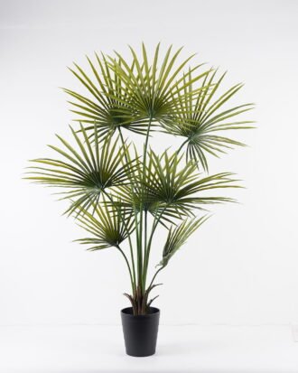 Artificial Tree 115*115*160cm Kwai Palm in PP pot/8 lvs GS-59523151-UV 2024Jul YeahFlower is one of Chinese leading OEM manufacturers and exporters , supplying the silk flowers, wholesale artificial trees