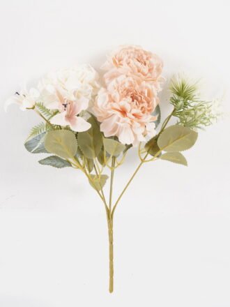 Artificial Flower 23*23*32cm Rose*5 bush GS-68024011-Z2 Flowers Bush 3,000+ sqm showroom with thousands of artificial flowers, plants & trees ready for global sourcing.