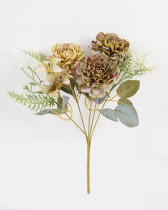 Artificial Flower 20*20*31cm Chinese Rose*5 bush GS-68024012-G1 2024SEP YeahFlower is one of Chinese leading OEM manufacturers and exporters , supplying the silk flowers, wholesale artificial trees