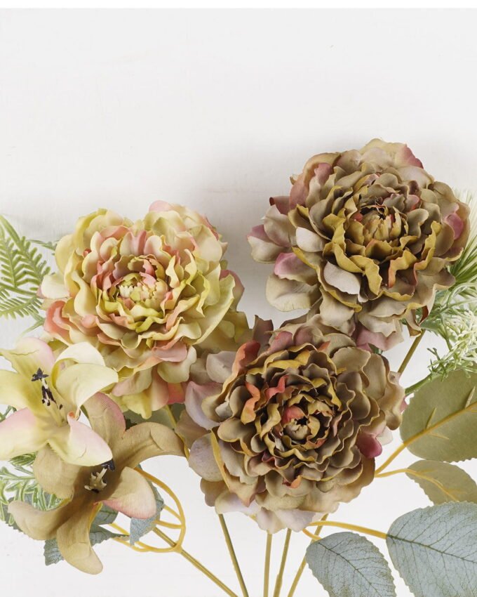 Artificial Flower 20*20*31cm Chinese Rose*5 bush GS-68024012-G1 Flowers Bush YeahFlower is one of Chinese leading OEM manufacturers and exporters , supplying the silk flowers, wholesale artificial trees