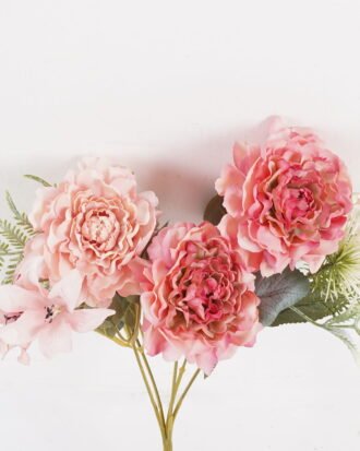 Artificial Flower 20*20*31cm Chinese Rose*5 bush GS-68024012-R1 2024SEP YeahFlower is one of Chinese leading OEM manufacturers and exporters , supplying the silk flowers, wholesale artificial trees