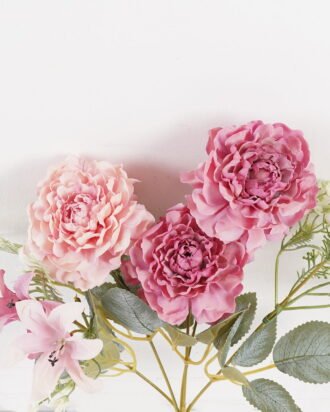 Artificial Flower 20*20*31cm Chinese Rose*5 bush GS-68024012-R2 2024SEP YeahFlower is one of Chinese leading OEM manufacturers and exporters , supplying the silk flowers, wholesale artificial trees