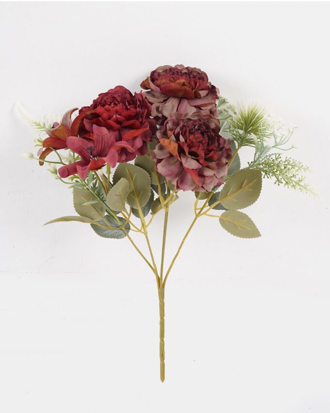 Artificial Flower 20*20*31cm Chinese Rose*5 bush GS-68024012-R3 2024SEP YeahFlower is one of Chinese leading OEM manufacturers and exporters , supplying the silk flowers, wholesale artificial trees