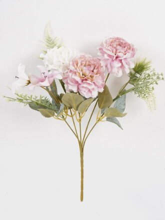 Artificial Flower 20*20*31cm Chinese Rose*5 bush GS-68024012-Y1 Flowers Bush 3,000+ sqm showroom with thousands of artificial flowers, plants & trees ready for global sourcing.