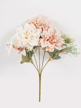Artificial Flower 25*25*32cm Chrysanthemum*5 bush GS-68024013-G1 Flowers Bush 3,000+ sqm showroom with thousands of artificial flowers, plants & trees ready for global sourcing.