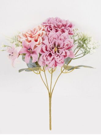 Artificial Flower 25*25*32cm Chrysanthemum*5 bush GS-68024013-R2 Flowers Bush 3,000+ sqm showroom with thousands of artificial flowers, plants & trees ready for global sourcing.
