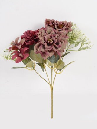Artificial Flower 25*25*32cm Chrysanthemum*5 bush GS-68024013-R1 Flowers Bush 3,000+ sqm showroom with thousands of artificial flowers, plants & trees ready for global sourcing.