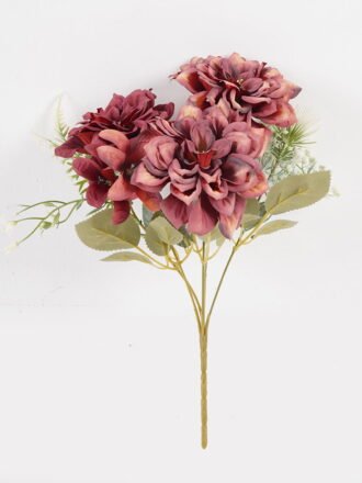 Artificial Flower 25*25*32cm Chrysanthemum*5 bush GS-68024013-R2 Flowers Bush 3,000+ sqm showroom with thousands of artificial flowers, plants & trees ready for global sourcing.