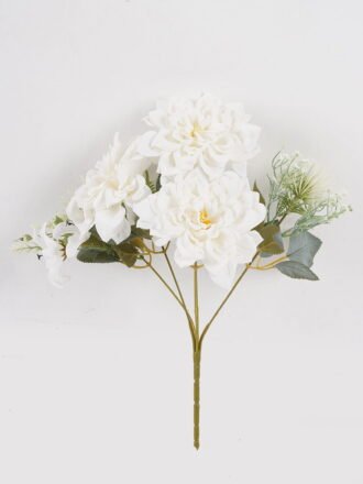 Artificial Flower 25*25*32cm Chrysanthemum*5 bush GS-68024013-Y1 Flowers Bush 3,000+ sqm showroom with thousands of artificial flowers, plants & trees ready for global sourcing.