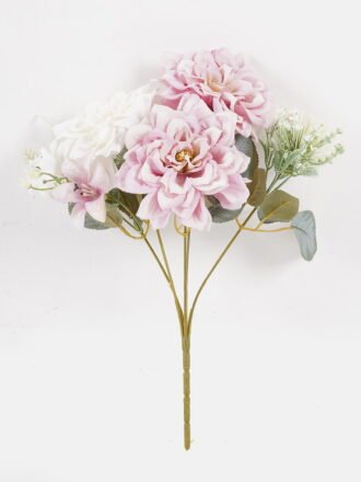 Artificial Flower 25*25*32cm Chrysanthemum*5 bush GS-68024013-Y1 Flowers Bush 3,000+ sqm showroom with thousands of artificial flowers, plants & trees ready for global sourcing.