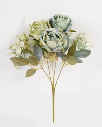 Artificial Flower 23*23*32cm Rose*5 bush GS-68024011-G2 2024SEP YeahFlower is one of Chinese leading OEM manufacturers and exporters , supplying the silk flowers, wholesale artificial trees