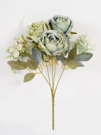 Artificial Flower 23*23*32cm Rose*5 bush GS-68024011-G1 Flowers Bush 3,000+ sqm showroom with thousands of artificial flowers, plants & trees ready for global sourcing.