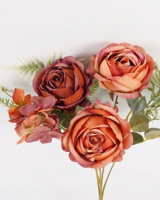 Artificial Flower 23*23*32cm Rose*5 bush GS-68024011-O1 2024SEP YeahFlower is one of Chinese leading OEM manufacturers and exporters , supplying the silk flowers, wholesale artificial trees