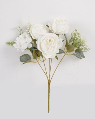 Artificial Flower 23*23*32cm Rose*5 bush GS-68024011-W1 2024SEP YeahFlower is one of Chinese leading OEM manufacturers and exporters , supplying the silk flowers, wholesale artificial trees