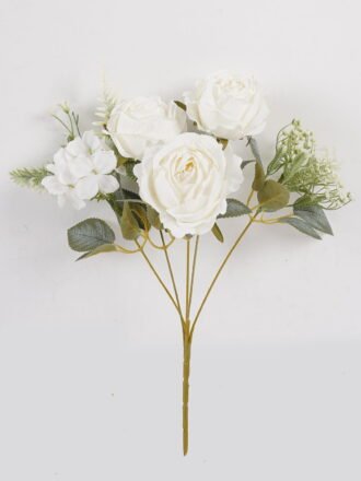 Artificial Flower 23*23*32cm Rose*5 bush GS-68024011-Y1 Flowers Bush 3,000+ sqm showroom with thousands of artificial flowers, plants & trees ready for global sourcing.