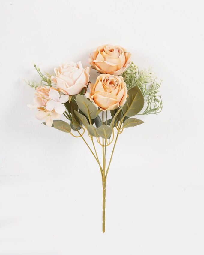 Artificial Flower 23*23*32cm Rose*5 bush GS-68024011-Y1 2024SEP YeahFlower is one of Chinese leading OEM manufacturers and exporters , supplying the silk flowers, wholesale artificial trees