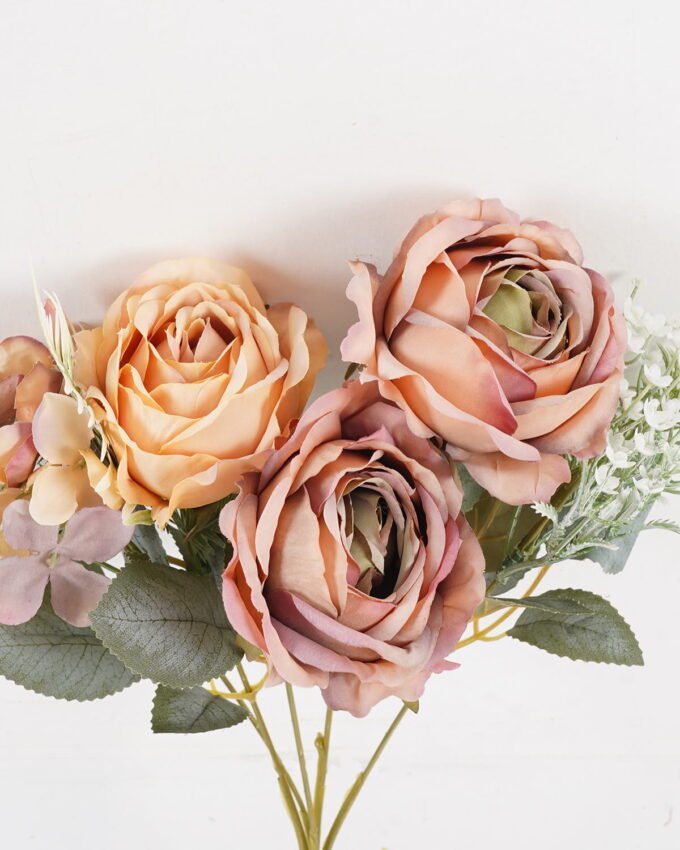 Artificial Flower 23*23*32cm Rose*5 bush GS-68024011-Y3 2024SEP YeahFlower is one of Chinese leading OEM manufacturers and exporters , supplying the silk flowers, wholesale artificial trees
