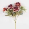 Artificial Flower 24*24*33cm Rose*5 bush GS-68024014-R1 2024SEP YeahFlower is one of Chinese leading OEM manufacturers and exporters , supplying the silk flowers, wholesale artificial trees