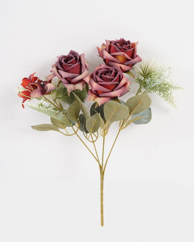 Artificial Flower 24*24*33cm Rose*5 bush GS-68024014-R1 2024SEP YeahFlower is one of Chinese leading OEM manufacturers and exporters , supplying the silk flowers, wholesale artificial trees