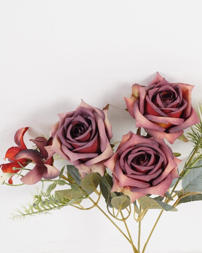 Artificial Flower 24*24*33cm Rose*5 bush GS-68024014-R1 2024SEP YeahFlower is one of Chinese leading OEM manufacturers and exporters , supplying the silk flowers, wholesale artificial trees