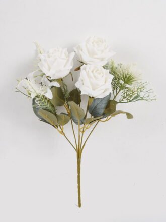 Artificial Flower 24*24*33cm Rose*5 bush GS-68024014-Z2 Flowers Bush 3,000+ sqm showroom with thousands of artificial flowers, plants & trees ready for global sourcing.